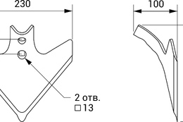 Лапа РЗЗ.1599.6СА S=6мм, L=230мм М